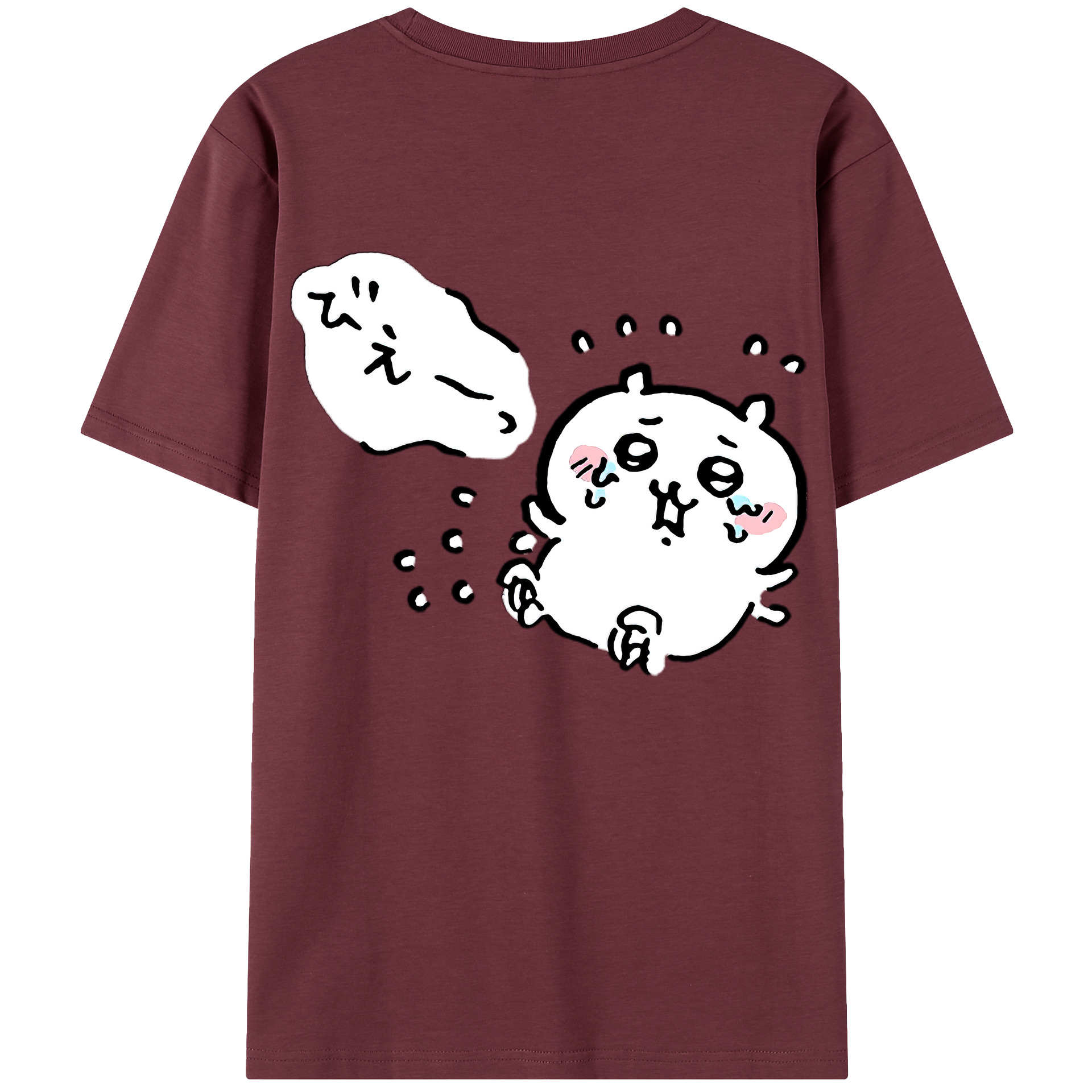 （画像用） ちいかわ ちいかわ Chii-kawa chiikawa 綿100％半袖Tシャツ（背面プリント）